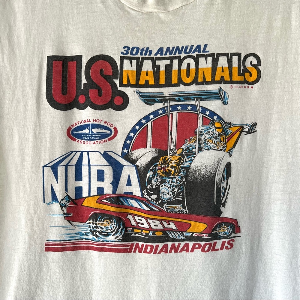 Vintage 1984 NHRA Indianapolis U.S. Nationals Sleeveless T-shirt - Picture 5 of 10
